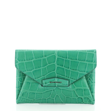 Antigona Envelope Clutch Crocodile Embossed Leather Medium