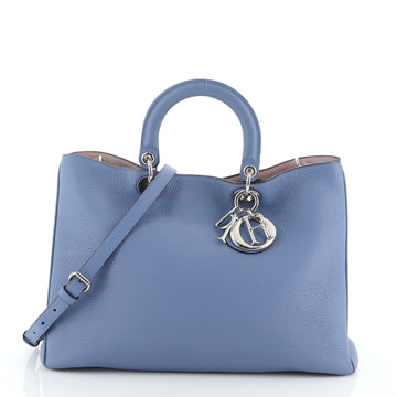 Christian Dior Diorissimo Tote Pebbled Leather Large