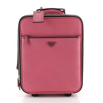 Trolley Rolling Luggage Saffiano Leather