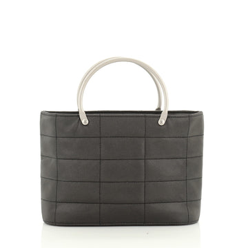 Vintage Metal Ring Tote Quilted Fabric Mini