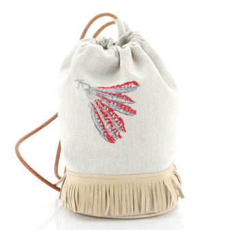 Tipi Sling Bag Toile with Suede