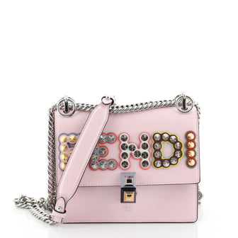 Kan I Bag Embellished Applique Leather Small