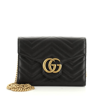 GG Marmont Chain Wallet Matelasse Leather Mini