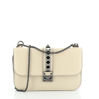 Glam Lock Shoulder Bag Leather Medium