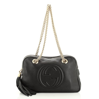 Soho Chain Zip Shoulder Bag Leather Small