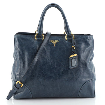 Prada Convertible Buckle Tote Soft Calfskin Large