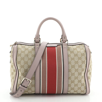 Gucci Vintage Web Boston Bag GG Canvas Medium