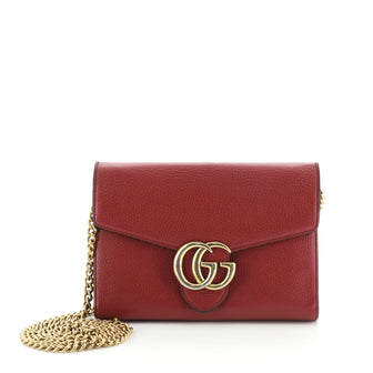 Gucci GG Marmont Chain Wallet Leather Mini