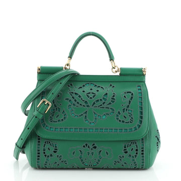 Miss Sicily Bag Laser Cut Leather Medium