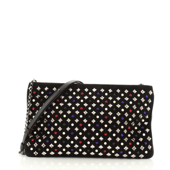 Christian Louboutin Loubiposh Cluch Spiked Suede 