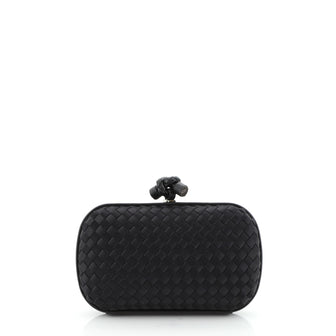 Box Knot Clutch Intrecciato Satin Small