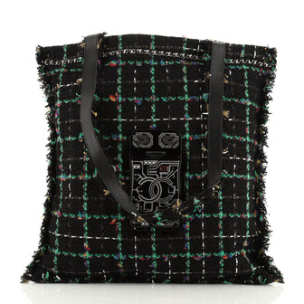 Shopping Tote Embellished Tweed Large