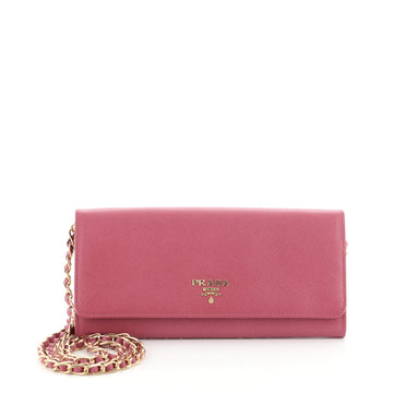 Wallet on Chain Saffiano Leather