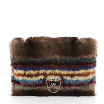 Valentino Rockstud Flip Lock Flap Bag Mink Medium