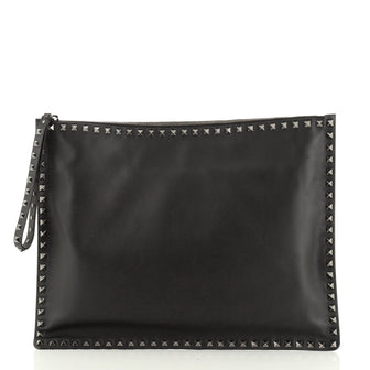 Valentino Rockstud Pouch Leather Oversized
