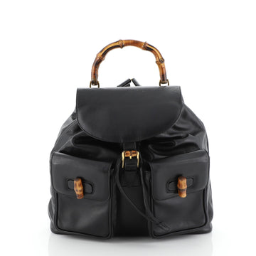 Vintage Bamboo Backpack Leather Medium
