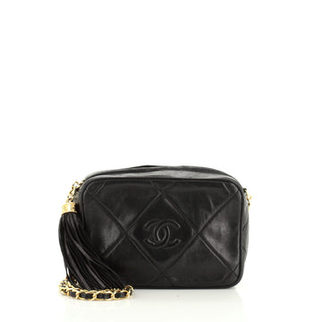 Vintage Diamond CC Camera Bag Quilted Leather Mini