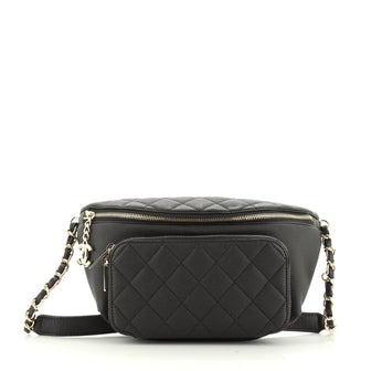 Chanel Business Affinity Flap Bag Quilted Caviar Mini Black