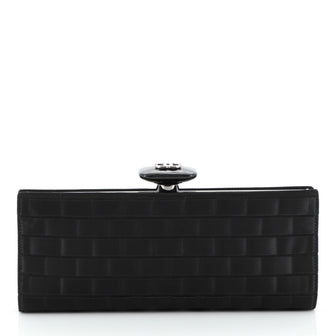Frame Clutch Stitched Satin Small