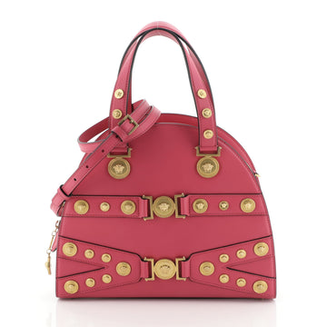 Versace Tribute Medallion Handbag Leather Medium