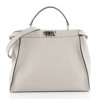 Fendi Peekaboo Bag Leather with Tortoise Detail Large
