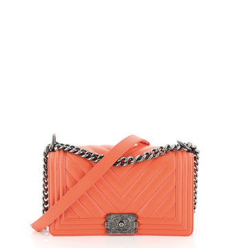 Boy Flap Bag Chevron Calfskin Old Medium