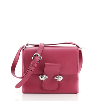 Alexander McQueen Twin Skull Flap Bag Leather Small