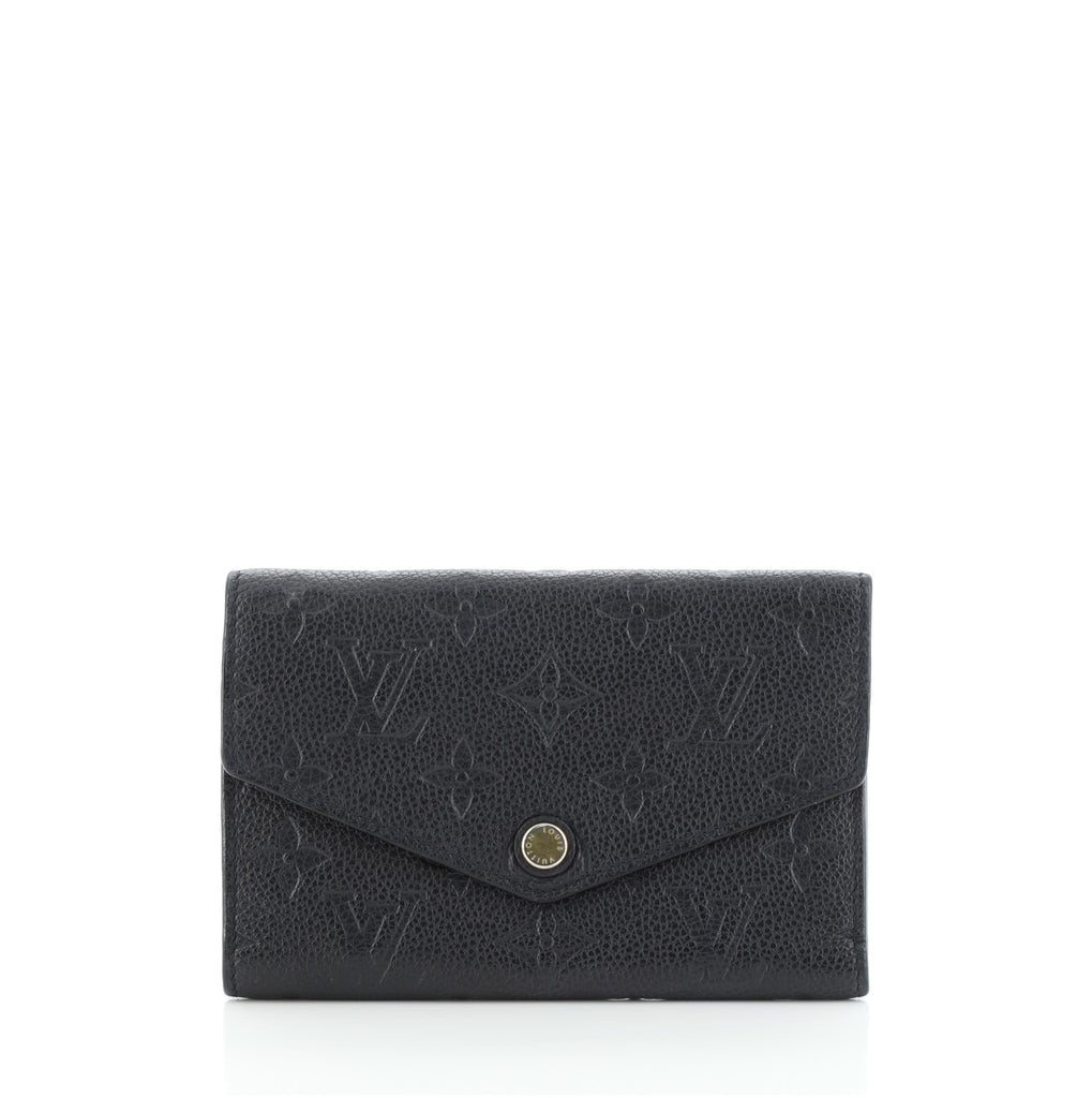 LOUIS VUITTON Blue Monogram Empriente Leather Curieuse Wallet