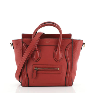 Celine Luggage Bag Grainy Leather Nano