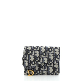 Saddle Flap Wallet Oblique Canvas Mini