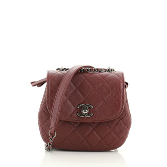 Chanel CC Waiter Flap Bag Quilted Goatskin Small