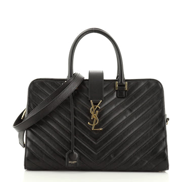 Saint Laurent Monogram Cabas Matelasse Chevron Leather Medium