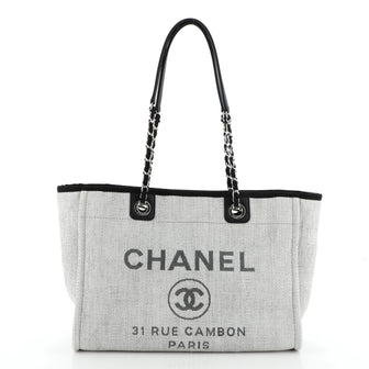 Chanel Deauville Tote Raffia Small
