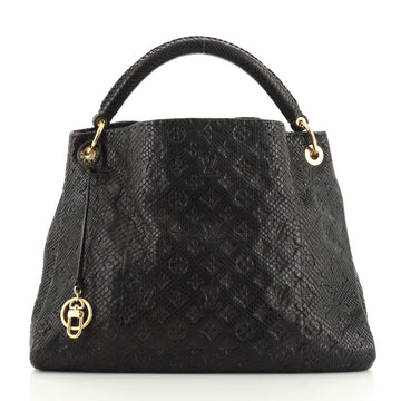 Louis Vuitton Artsy Handbag Monogram Embossed Python MM