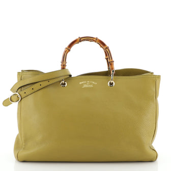 Bamboo Shopper Tote Leather Large