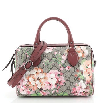 Gucci Convertible Boston Bag Blooms Print GG Coated Canvas Small
