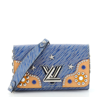 Louis Vuitton Twist Chain Wallet Studded Epi Leather 
