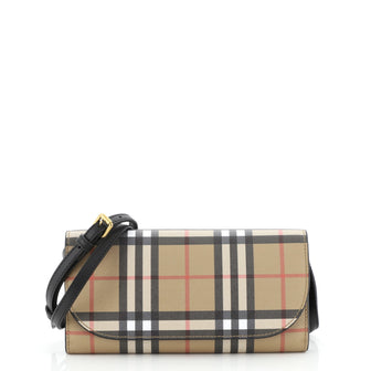 Burberry Henley Wallet on Chain Vintage Check Canvas 