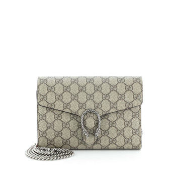 Gucci Dionysus Chain Wallet GG Coated Canvas Small
