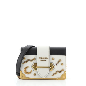 Prada Cahier Crossbody Bag Embellished Leather Small