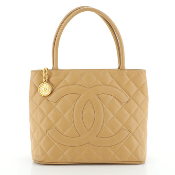 Chanel Medallion Tote Quilted Caviar 