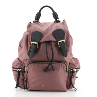 Burberry Rucksack Backpack Nylon with Leather Medium