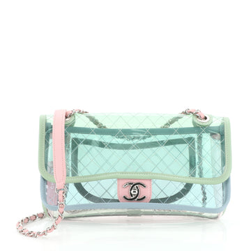 Chanel Coco Splash Flap Bag Quilted PVC With Lambskin Medium