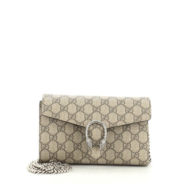 Gucci Dionysus Chain Wallet GG Coated Canvas Small