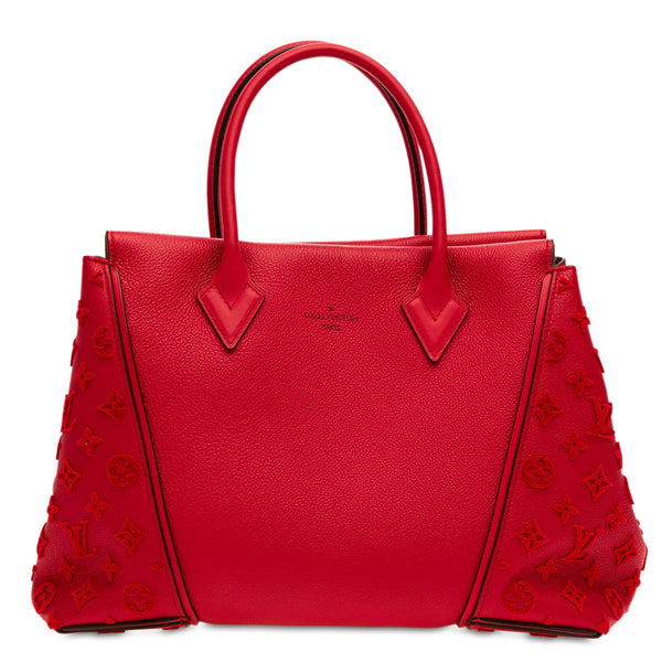 LOUIS VUITTON Authentic Red W Veau PM Cashmere Leather Tote