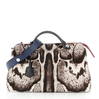 Fendi By The Way Satchel Printed Pony Hair Small