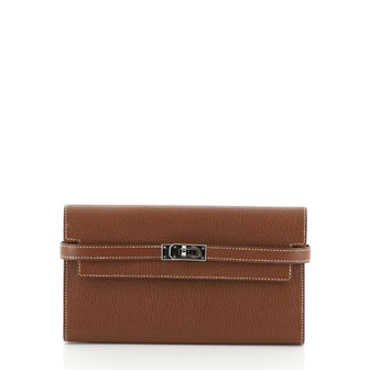 Hermes Kelly Wallet Chevre Mysore Long