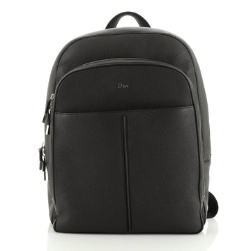 Christian Dior Homme Double Zip Backpack Leather Medium