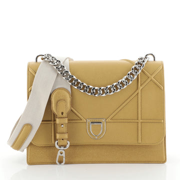 Christian Dior Diorama Chain Satchel Grained Leather Large
