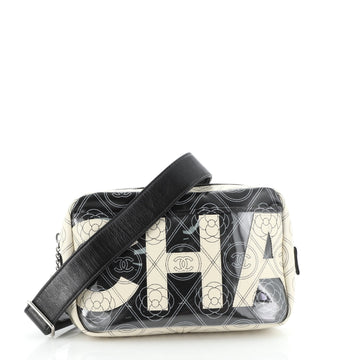 Chanel Logo Camera Bag Printed Coated Canvas Medium